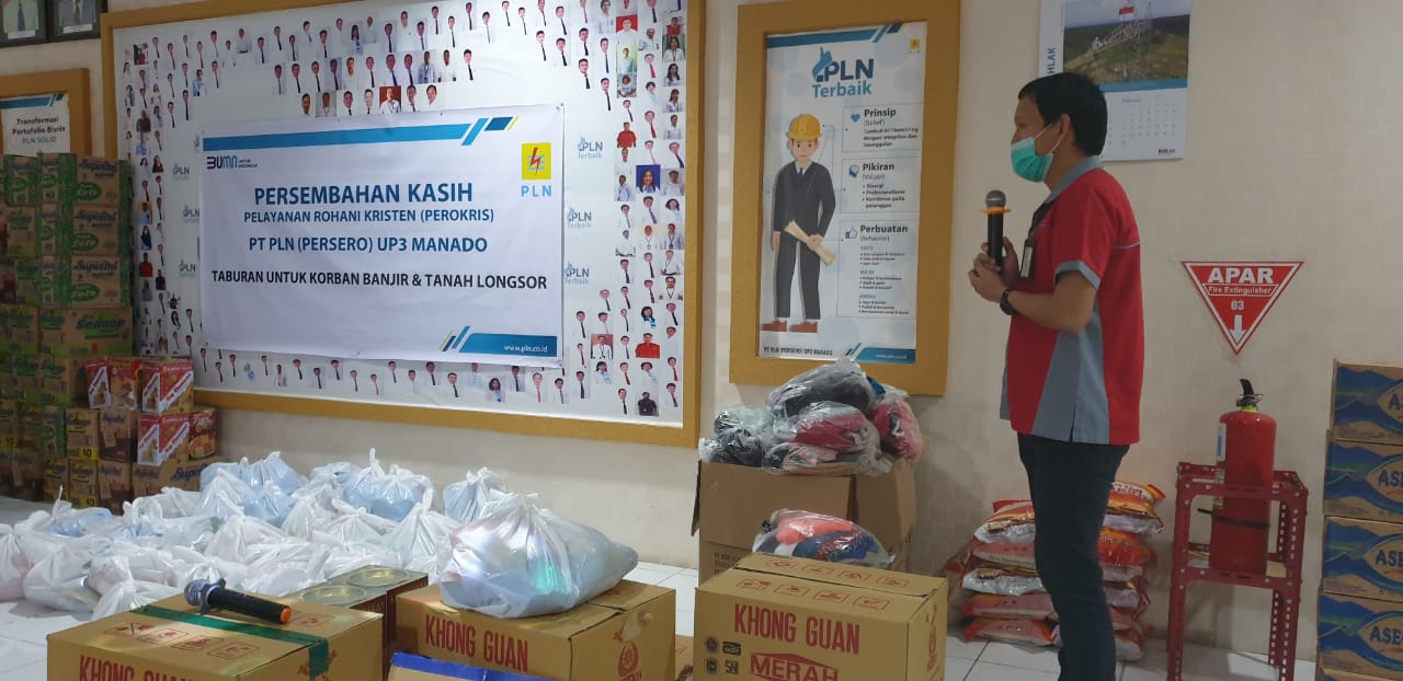 Karyawan dan PIKK PLN UP3  Manado Berbagi Kasih